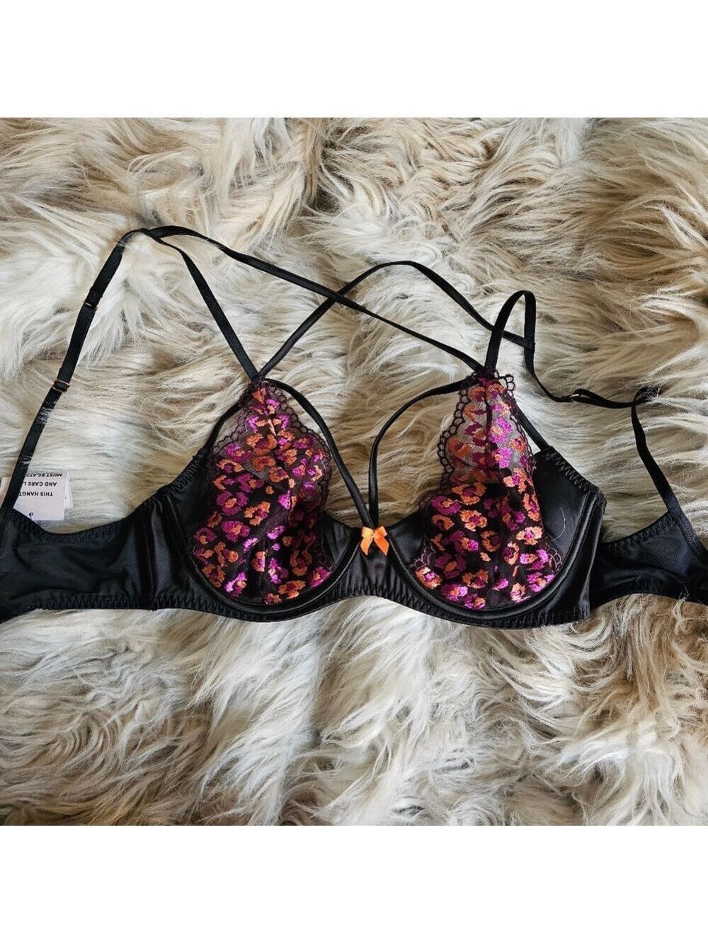SavageX Black and Pink Lace Bra